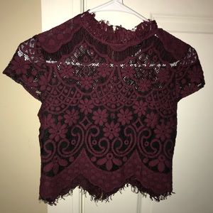 Lace Formal Crop Top